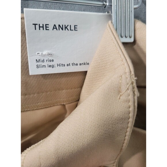 ANN TAYLOR The Ankle Pant Mid Rise Brown Light Slim leg  Size 12 - Picture 7 of 11